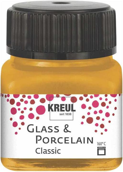 Productafbeelding Kreul Glas & Porselein Klassiek Metallic, porselein en glasverf (Metallic goud, 20 ml)
