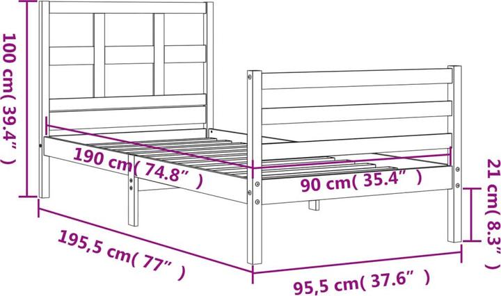 Produktbild VidaXL Fenngunde (90 x 190 cm)