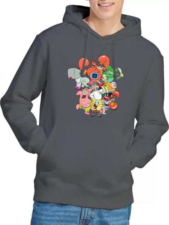Immagine prodotto Spongebob Squarepants The Whole Gang Felpa con Cappuccio Uomo (M)