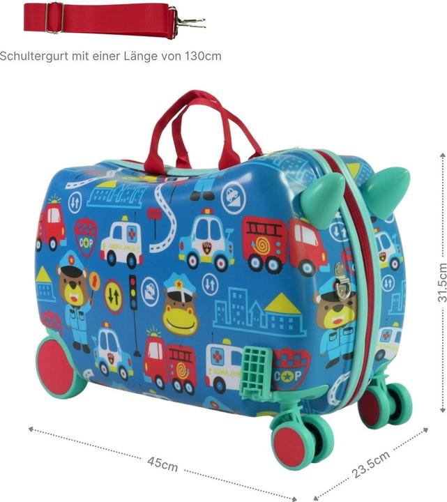 Produktbild Hermex Kinderkoffer Hartschalenkoffer Reisegepäck Kindertrolley Koffer (18 l, Handgepäck (bis 50l))