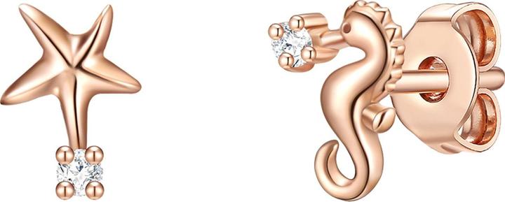 Glanzstücke München Damen Seepferdchen/Stern Sterling Silber Zirkonia roségold - 15774 (Sterling Silber)