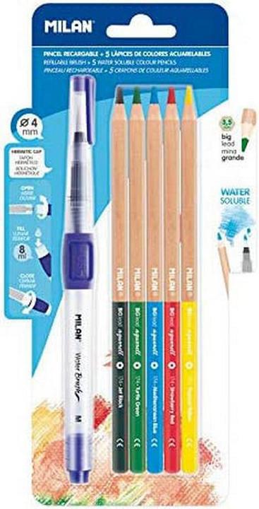 Water brush + 5 watercolour pencils (Colored, 1 x)