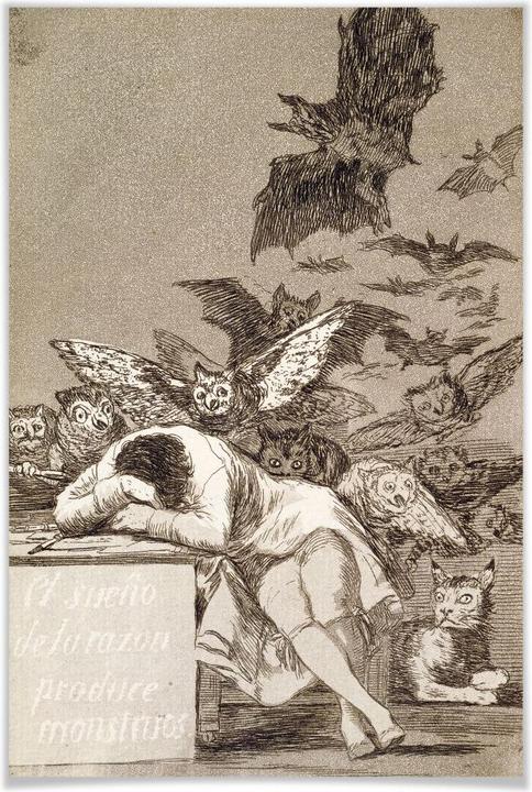 Produktbild Trenddeko de Goya - Der Schlaf der Vernunft gebiert Ungeheuer (40 x 60 cm)