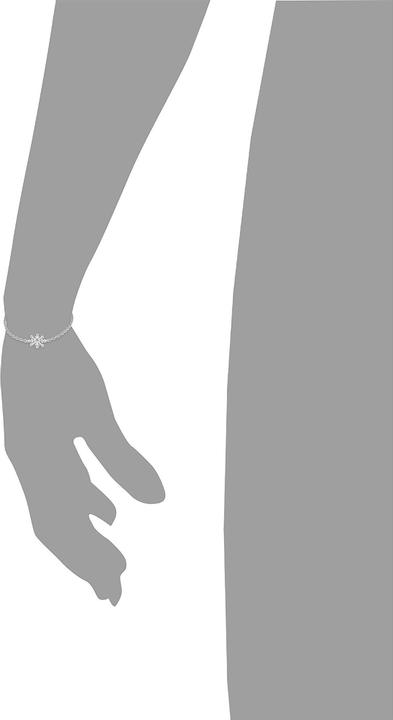 Actual product image Prinzessin Lillifee Arm jewellery for girls, 925 sterling silver, zirconia synth. | snowflake (12 cm, 925 silver)