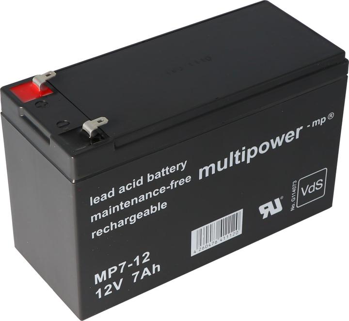 Actual product image Multipower Akku MP7-12 (12 V, 7 Ah)