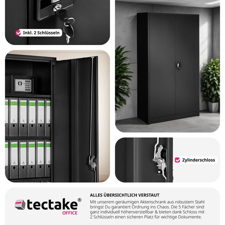 Actual product image tectake Filing cabinet (90 x 40 x 180 cm)