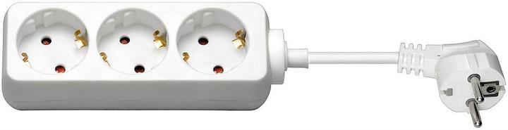 Produktbild MicroConnect 3-way Schuko Socket 1.8M White (3 x, CEE 7/3, 1.80 m)