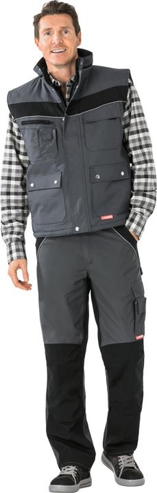 Actual product image Planam unisex winter waistcoat PLALINE slate, black size L (L)