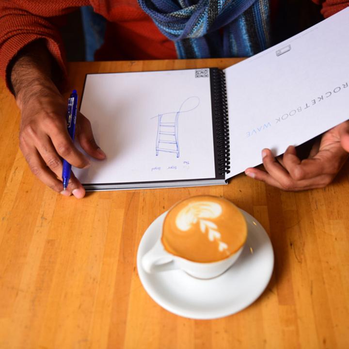 Actual product image Rocketbook Rocket Wave Standard Writing Pad (A5, Checked)