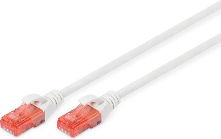 Digitus CAT 6 U-UTP Patchkabel Cu LSZH AWG 26/7 Länge 1 m Farbe Weis (U/UTP, CAT6, 1 m)