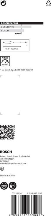 Productafbeelding Bosch Professional Zubehör Expert SelfCut Speed vlakke freesboor, 30 x 152 mm (30 millimeter)