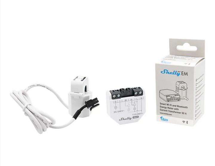 Actual product image Shelly EM Gen3 1 x 50A CT included