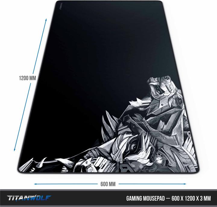 Produktbild Titanwolf Gaming Mauspad, XXXL Speed Mausmatte 1200 x 600 mm, Geschwindigkeit & Präzision, Delta