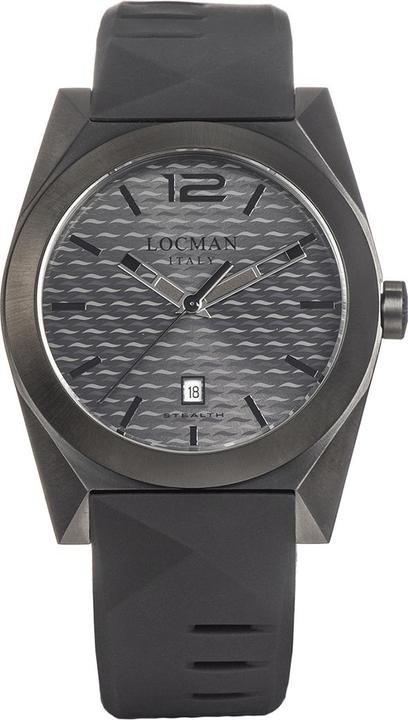 Locman Italy Herrenuhr Stealth schwarz PVD Ref. 0810 (Analoguhr, 41 mm)