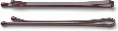 Image du produit Trisa Pinces à cheveux lisses laquées 55mm marron 250 pcs. (250 pcs)