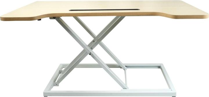 Produktbild Hermex Notebook Schreibtisch pneumatischer Aufsatz Hubtisch Office Desk Bürotisch Arbeitstisch (80 x 50 x 39 cm)