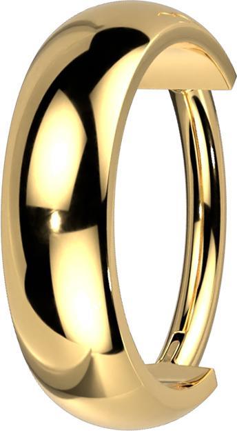 Produktbild Star Piercing Micro Segmentring klappbar vergoldet breit abgerundet (ohne Messing, Titan G23)