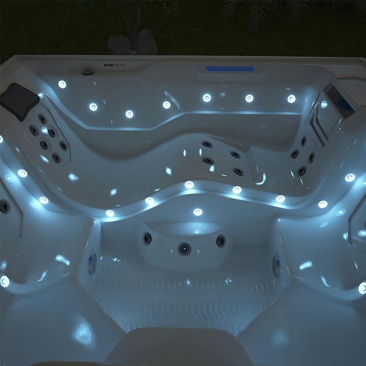Produktbild Home Deluxe Outdoor Whirlpool TEAM-STAR, 34 Massagedüsen LED, Treppe und Thermoabdeckung, 5 Personen (5 Pers.)