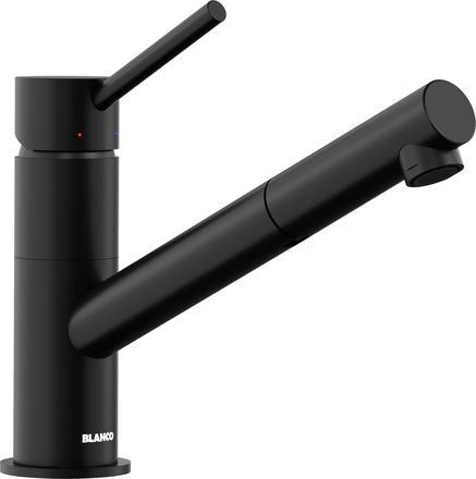 Immagine prodotto Blanco KANO-S nero opaco | Bassa pressione | Con tubo estraibile | Antiriflusso | Ker