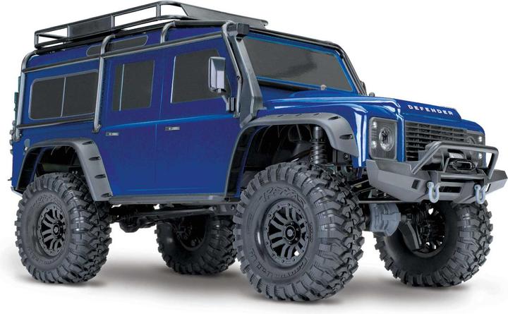 Immagine prodotto Traxxas TRX-4 LR Defender elettrico spazzolato Crawler 4WD 1:10 RTR blu (RTR pronto all'uso)