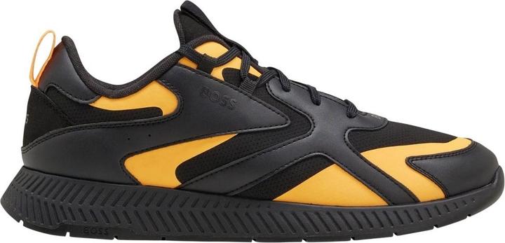 Actual product image BOSS Mens Titanium Leather Running Trainers (47)
