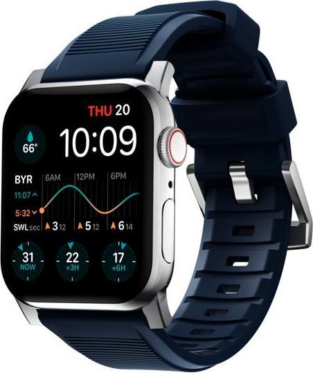 Image du produit Nomad Strap durci Atlantic Blue Connector Silver 42/44/45/49mm (45 mm, 44 mm, 42 mm, 49 mm, Pneus)