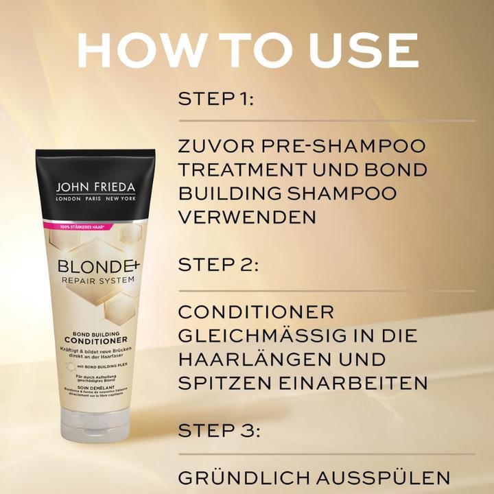 Produktbild John Frieda Blonde+ Repair System - Blond+ Set (600 ml, Flüssiges Shampoo)