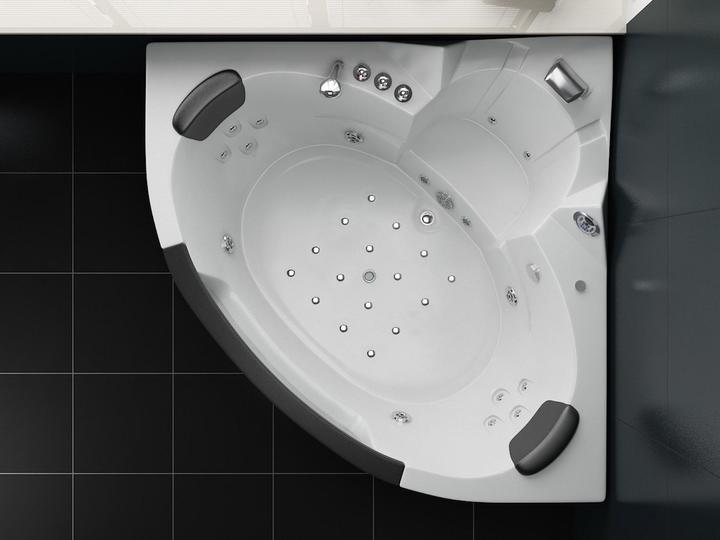 Produktbild PureHaven Whirlpool 172x172 cm Wasserfall Heizung Lichttherapie Soundsystem Reinigungsprogramm Bluet