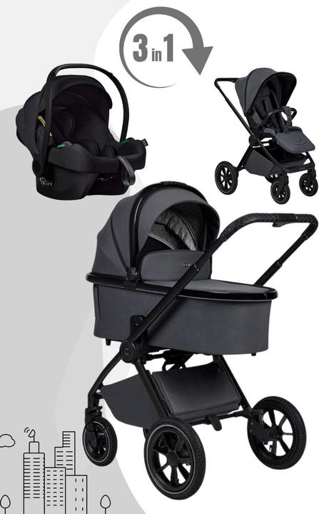 Moon Gio+ Kinderwagen Set inkl. Cosmo 2.0. Babyschale