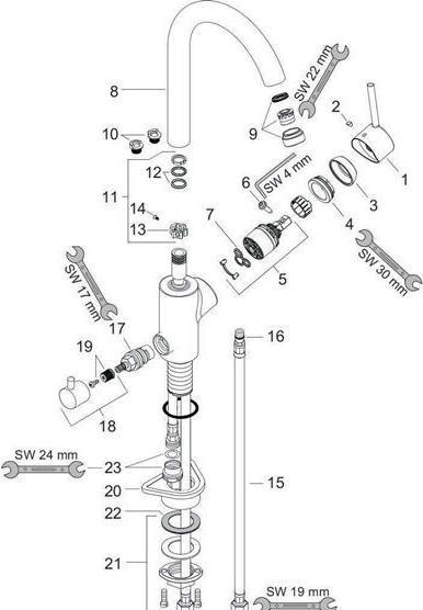 Immagine prodotto hansgrohe Miscelatore monocomando per lavello TALIS S2 VA