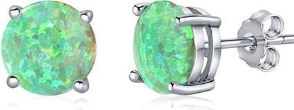 Produktbild Silvego Silver earrings with green synthetic opal JJJEBG302004