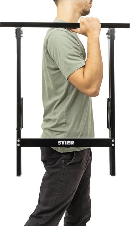 Immagine prodotto Stier Cavalletto da lavoro in acciaio 100 kg (63.50 cm, 43 cm)