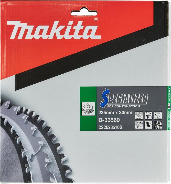 Produktbild Makita SPECIALIZED Sägeblatt 235x30x16Z