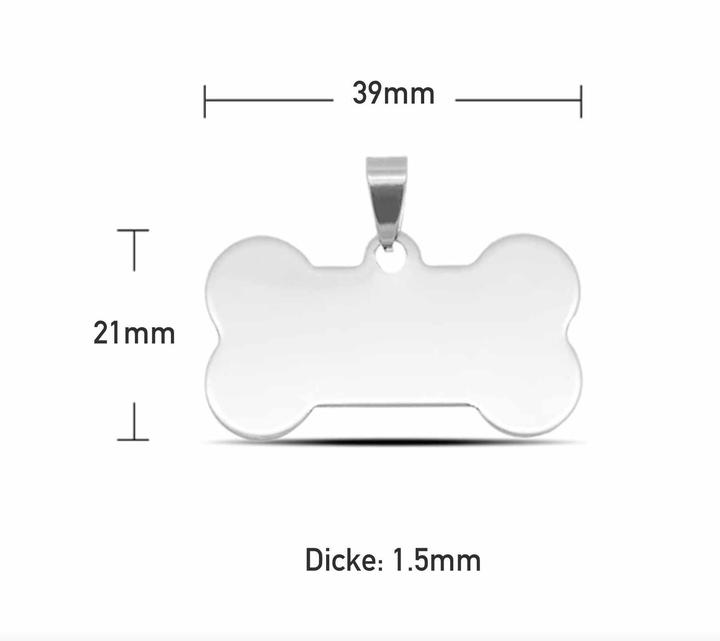 Produktbild XTool Bone-Shaped Stainless Steel Dog Tag - 10 pcs