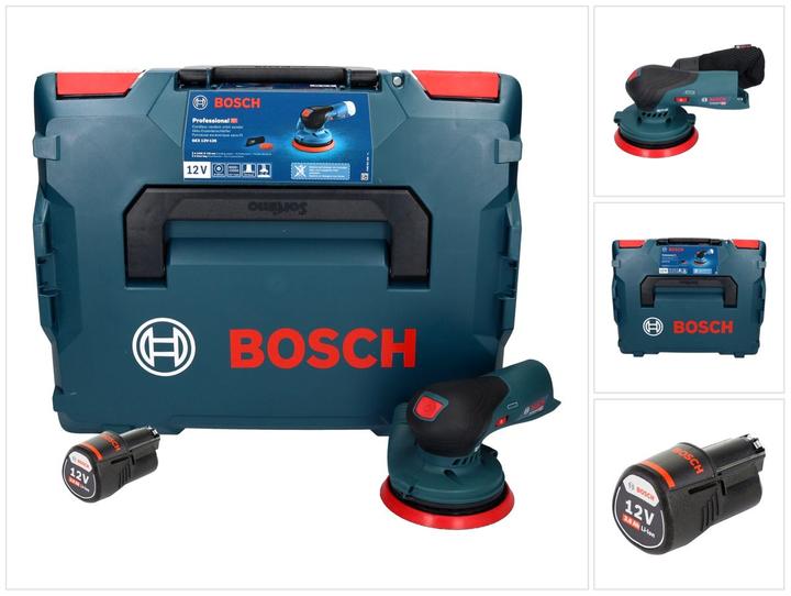 Bosch Professional Bosch GEX 12V-125 Professional Akku Exzenterschleifer 12 V 125 mm Brushless + 1x Akku 3,0 Ah + L-Box (Exzenterschleifer)