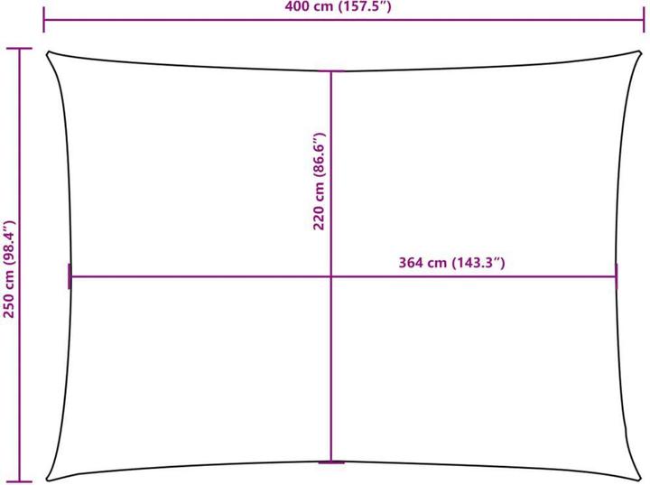 Produktbild VidaXL Sonnensegel (250 x 400 cm)