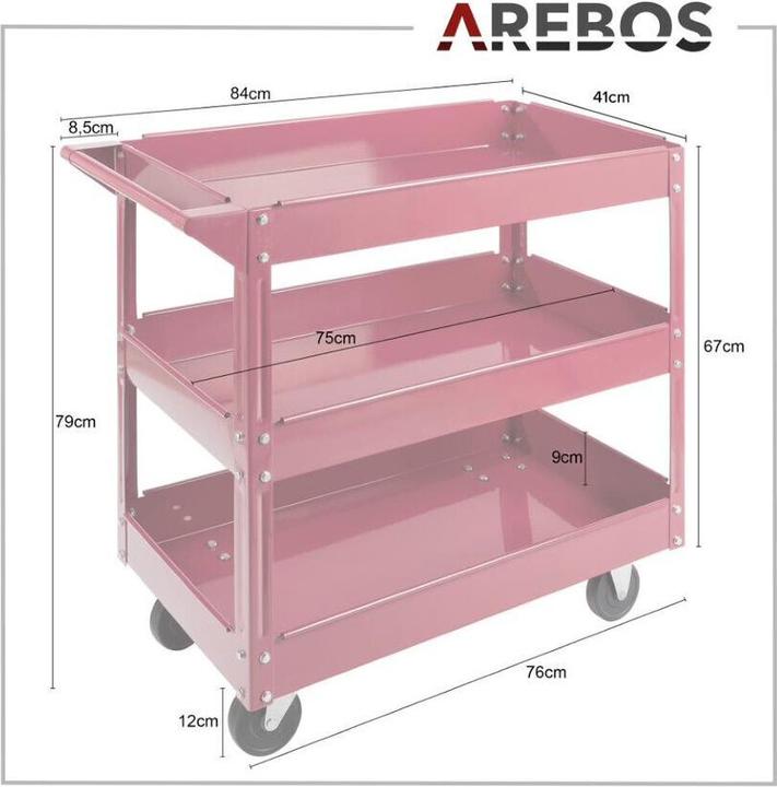Produktbild Arebos Werkstattwagen (2 x)