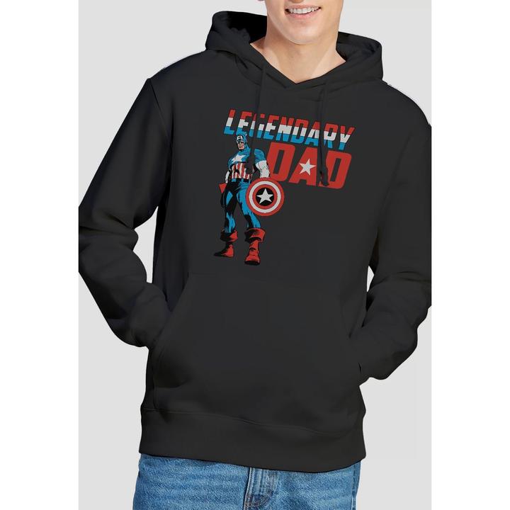 Immagine prodotto Captain America Legendary Dad Felpa con Cappuccio Uomo (L)