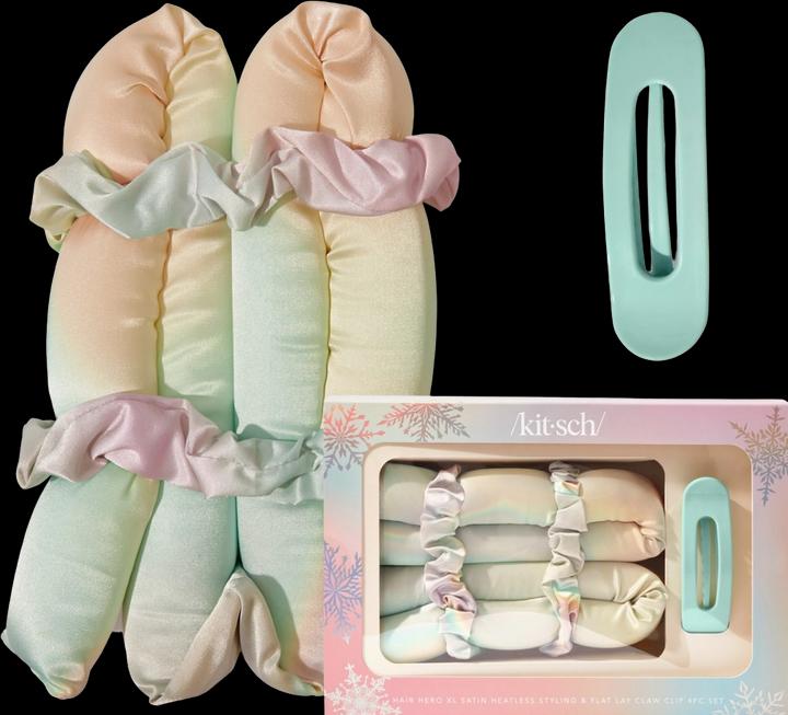 Kitsch Satin Set Mit Flachem Krallen