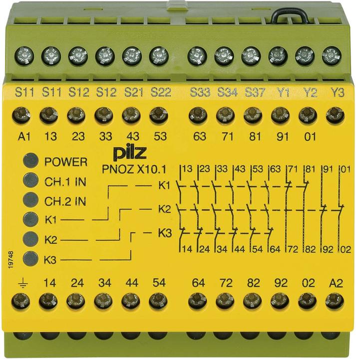 Actual product image Pilz 774746 PNOZ X10.1 230-240VAC 6n/o 4n/c 6LED