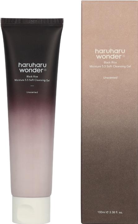 Actual product image Haruharu Wonder Wonder Black Rice Moisture Soft Cleansing Gel 100ml - Fermented Black Rice Face Wash Foam Cleanser (Gel, 100 ml)