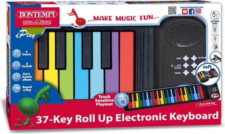 Produktbild Bontempi Piano roll up 37 tasti con note colorate