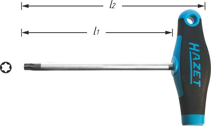 Produktbild HAZET Schraubendreher ∙ mit T-Griff 828-T8 ∙ Innen TORX Profil ∙ T8 (Torx (TX))