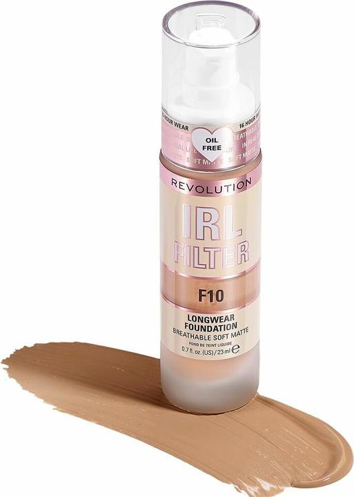 Actual product image I Heart Revolution Revolution IRL Filter Longwear Foundation F10 Breatable Soft Matte 23ml