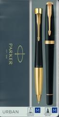 Produktbild Parker Set - Füllfederhalter + Kugelschreiber Urban Black GT - 2093381 (Schwarz, Gold, 2 x)