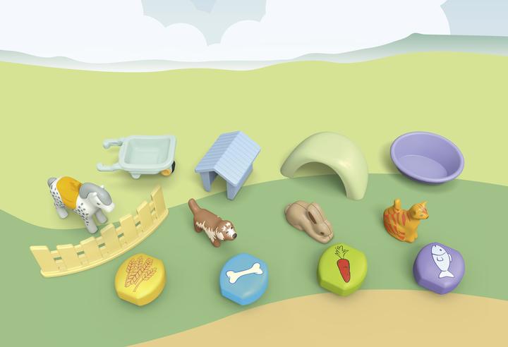 Produktbild Playmobil 71136 1.2.3: Tierpension mit Futterspender (71136, Playmobil 1.2.3)