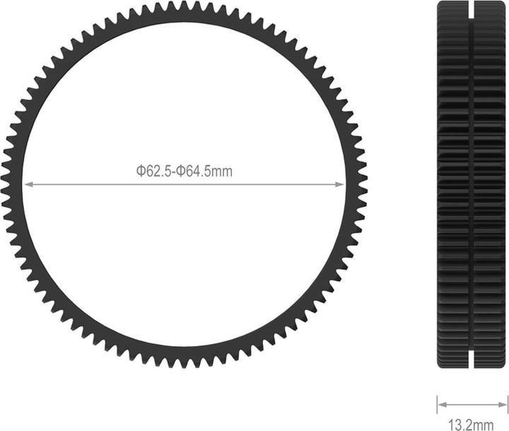 SmallRig 62.5- 64.5 Seamless Focus Gear Ring 3291