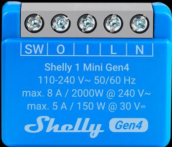 Actual product image Shelly 1 Mini Gen4 (Switch actuator)