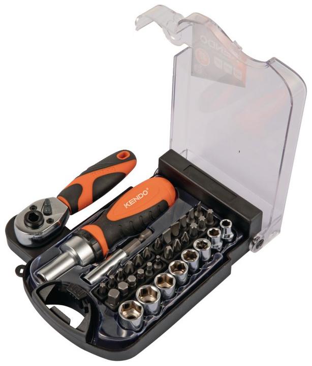 Kendo Bit and socket set 35-piece (6x TX, 4x SL, HEX4, 5 x PH, 4x PZ 1 / PZ 2 / PZ 3 (25 mm) each)