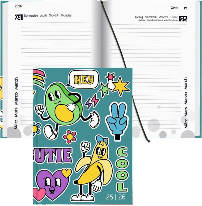 Produktbild Biella Schüleragenda mydiary (12 x 16.5 cm, Deutsch, Englisch, Französisch, Italienisch)